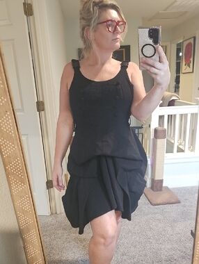 STUNNING Hell Bunny Black Ruffled TIERED Dress